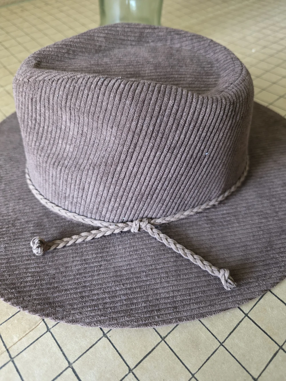 Sonoma Corduroy Wide-Brim Hat in Brown Boho Festival Fall Accessory
